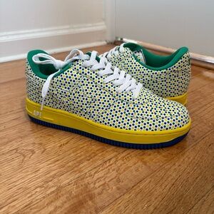 Bape Bapesta FS-001 Yellow Blue Polka Dots Men’s Size 9